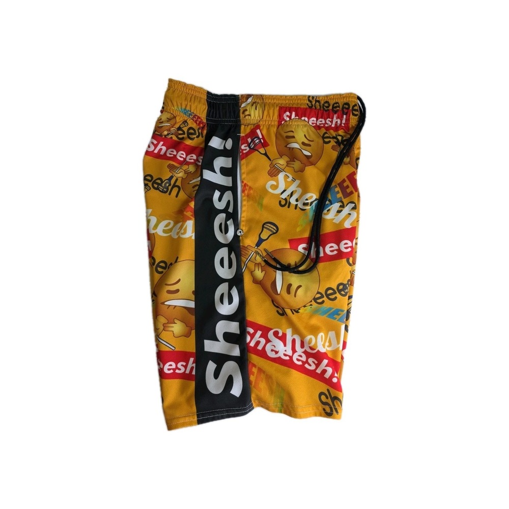 Lacrosse Unlimited Shorts Mens Small YELLOW EMOJI AOP SHEESH